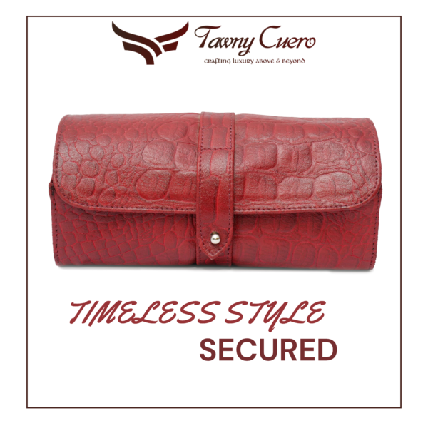 Tawny Cuero Maroon Watch Case