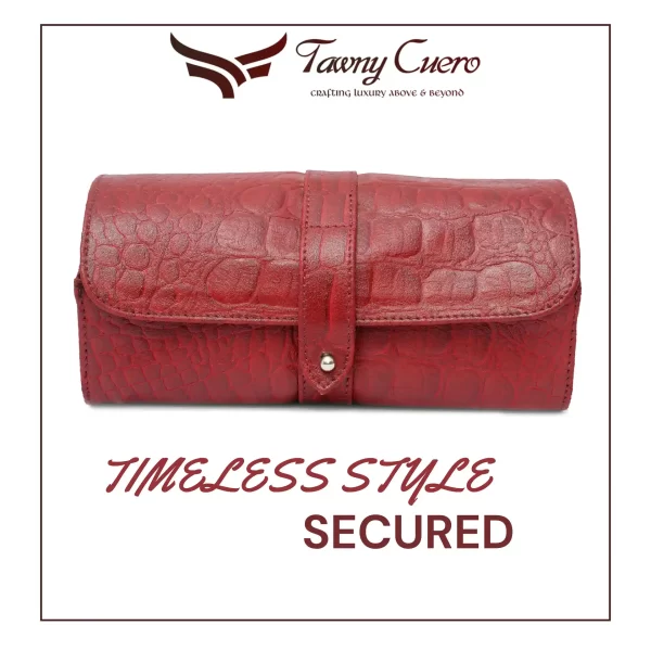 Tawny Cuero Maroon Watch Case