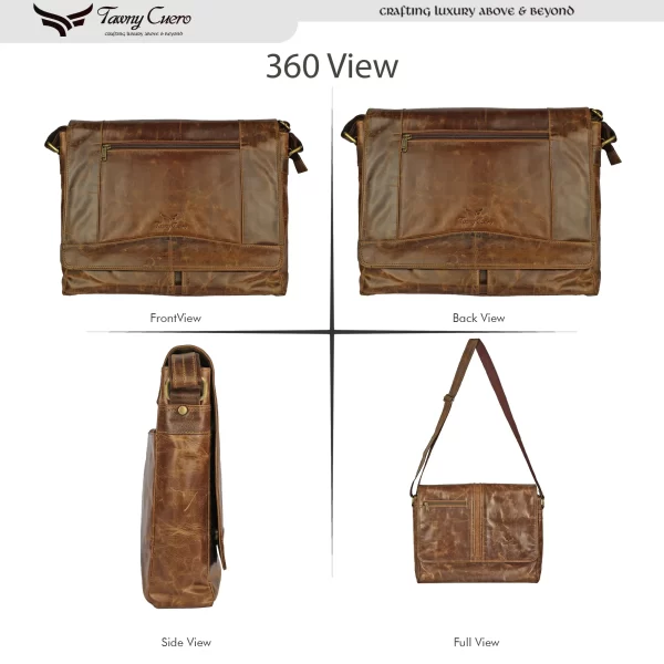 Tawny Cuero Brown Laptop Bag