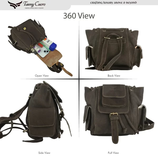 Tawny Cuero Ladies Brown Back-Pack Bag