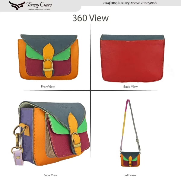 Tawny Cuero Ladies Sling Multi Colour Bag