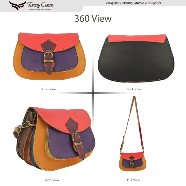 Tawny Cuero Ladies Sling Multi Colour Bag