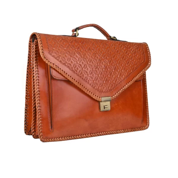 Tawny Cuero Tan Briefcase
