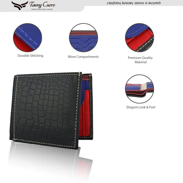 Tawny Cuero Black Men Wallet