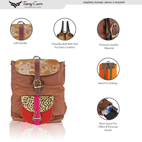Tawny Cuero Ladies Back-Pack Multi Colour Bag