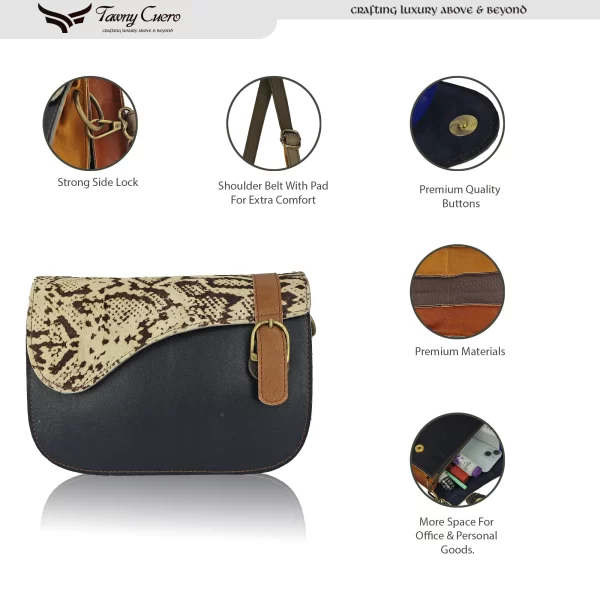 Tawny Cuero Ladies Sling Multi Colour Bag